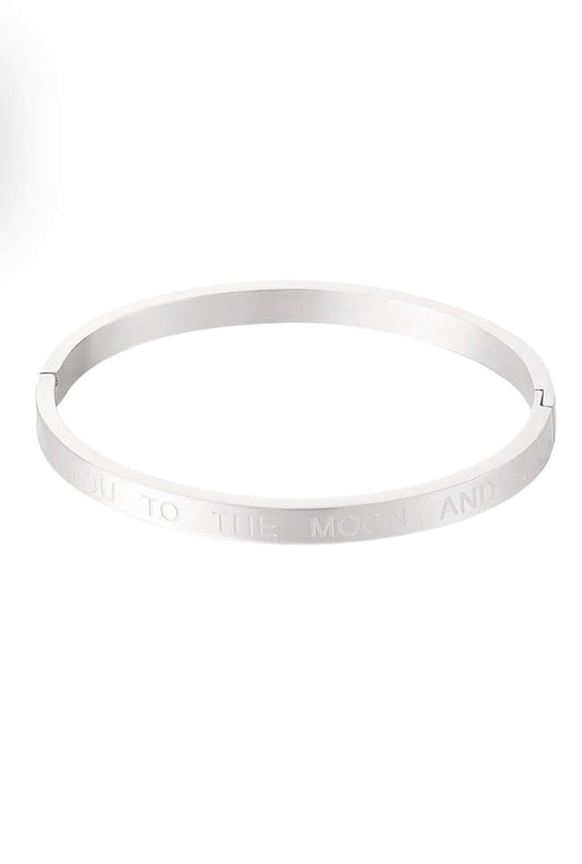 Slavenarmband “Love you to the moon and back”, goud