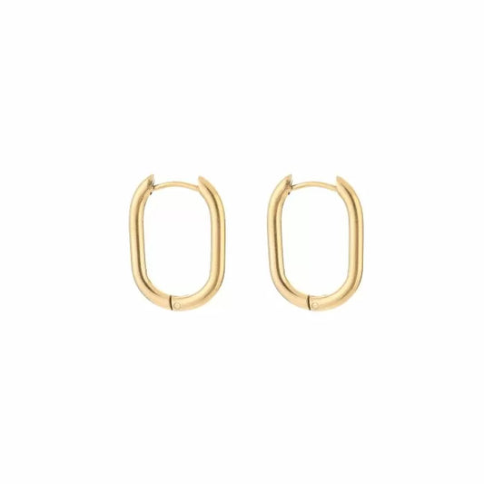 Basic oval hoops, goud