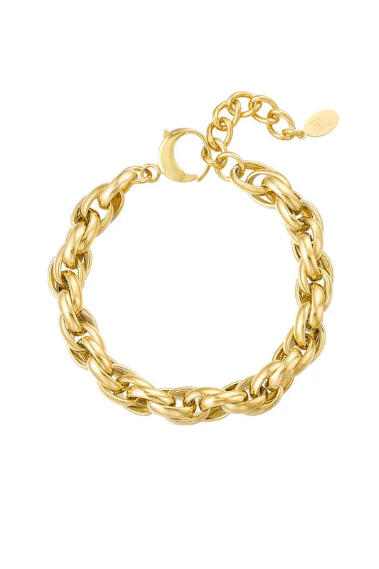 Lisa schakelarmband, goud