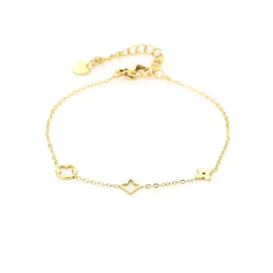 Bedelarmband  klavertjes goud from Carhera Shop